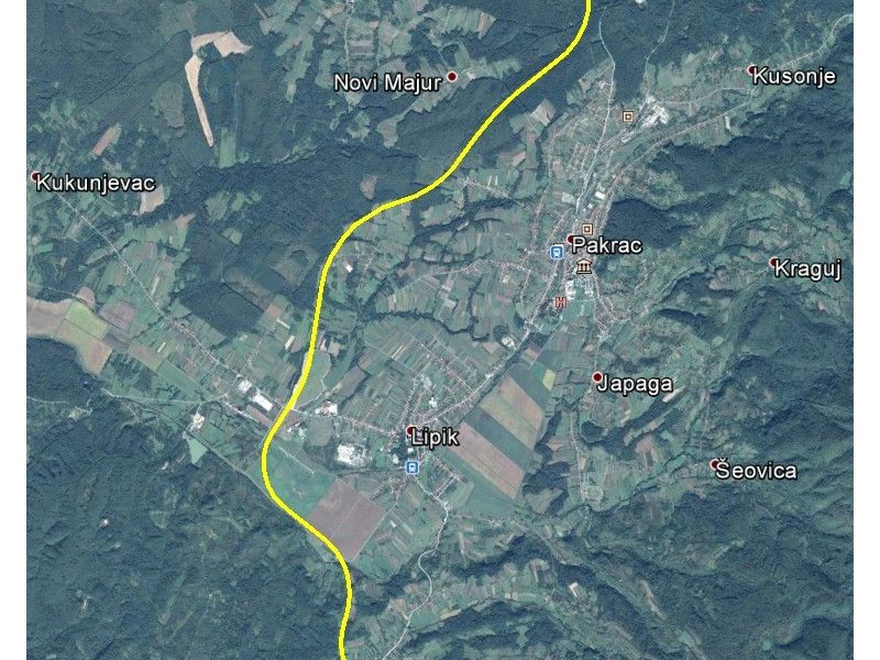 linija trase obilaznice duž koje će se obavljati istražni radovi
