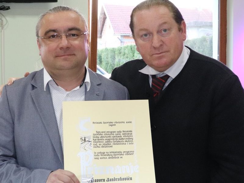 Davor Jandroković i predsjednik Hrvatskog športskog ribolovnog saveza Vladimir Sever